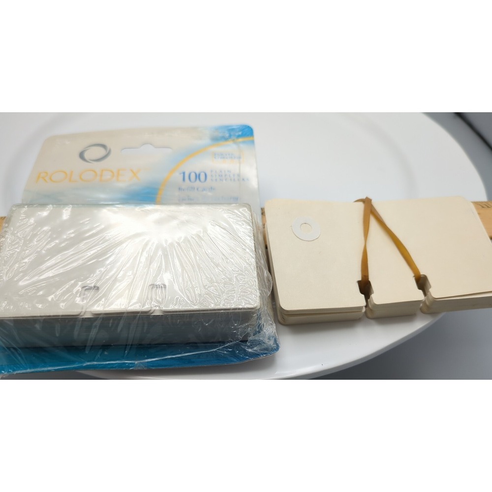 100 + 50 Cards Rolodex‎ Plain Unruled Refill Cards 2.25" x 4" White Rectangle